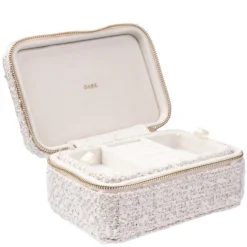 Tweed Jewellery Box Pale Rose