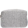 Tweed Make-Up Pouch Large Steel Blue
