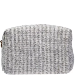 Tweed Make-Up Pouch Large Steel Blue