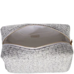 Tweed Make-Up Pouch Large Steel Blue