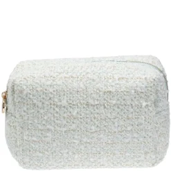 Tweed Make-Up Pouch Small Teal