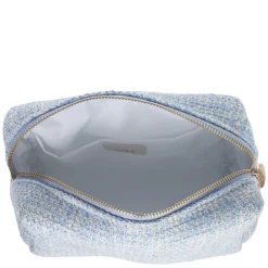 Tweed Make-Up Pouch Small Light Blue