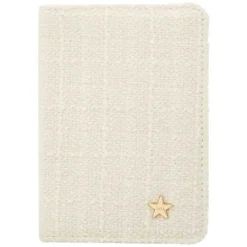Tweed Passport Cover Off White