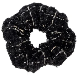 Tweed Scrunchie Black
