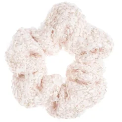 Tweed Scrunchie Pale Rose