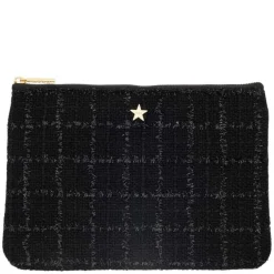 Tweed Small Pouch Black