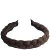Velvet Hair Band Braided Chocolate Brown