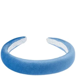 Velvet Hair Band Broad Ibiza Blue