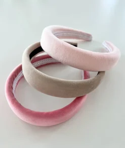 Velvet Hair Band Broad Light Rose