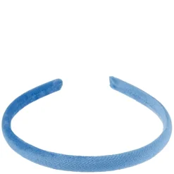 Velvet Hair Band Thin Ibiza Blue