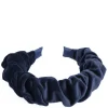 Velvet Hair Band Wave Navy Blue