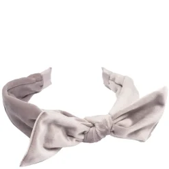 Velvet Hair Band With Bow Pale Rose