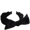 Velvet Hair Band With Bow Black