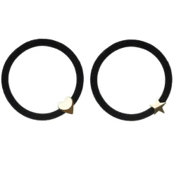 Velvet Hair Tie Black 2pcs