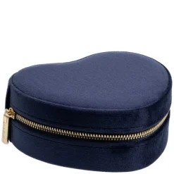 Velvet Heart Jewellery Box Navy Blue