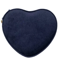 Velvet Heart Jewellery Box Navy Blue