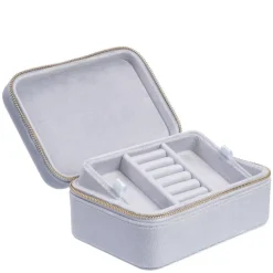 Velvet Jewellery Box Cool Blue