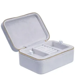 Velvet Jewellery Box Cool Blue