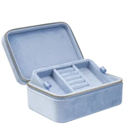 Velvet Jewellery Box Light Blue