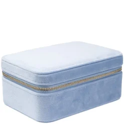 Velvet Jewellery Box Light Blue
