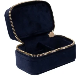 Velvet Jewellery Box Micro Navy blue