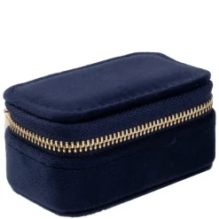 Velvet Jewellery Box Micro Navy blue
