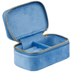 Velvet Jewellery Box Micro Ibiza Blue