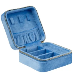 Velvet Jewellery Box Mini Ibiza Blue