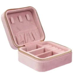 Velvet Jewellery Box Mini Light Rose