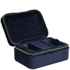 Velvet Jewellery Box Navy Blue