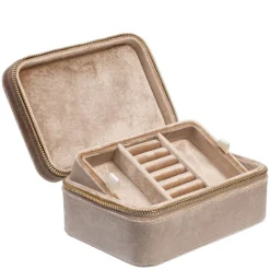 Velvet Jewellery Box Sparkled Champagne