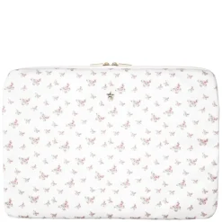 Velvet Mac Cover Off White Butterfly Pattern