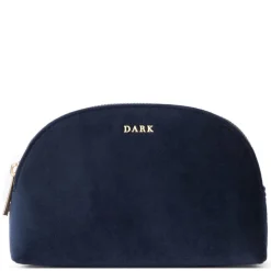 Velvet Make-Up Pouch Small Navy Blue