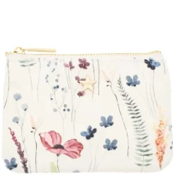 Velvet Mini Pouch Multicolor Fower Pattern