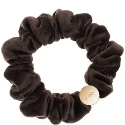 Velvet Mini Scrunchie Chocolate Brown