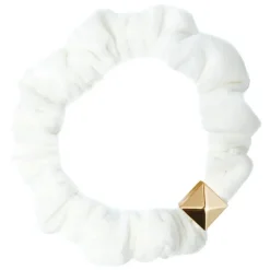 Velvet Mini Scrunchie White