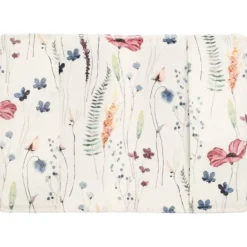 Velvet Passport Cover Multicolor Flower Pattern