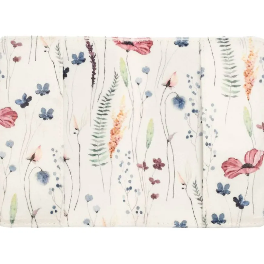 Velvet Passport Cover Multicolor Flower Pattern