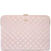 Velvet Quilted Mac Cover Sparkled Pale Rose