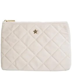Velvet Quilted Small Pouch Sand