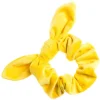Velvet Scrunchie With Bow Sun Yellow
