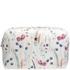 Velvet Square Make-Up Pouch Large Multicolor Flower Pattern