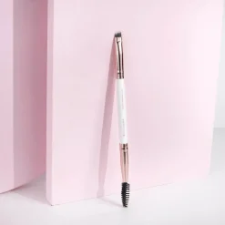 White & Gold Brow Duo Brush