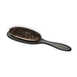Wild Boar Hair Brush with Cleaning Tool Black