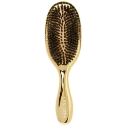 Wild Boar Hair Brush with Cleaning Tool Gold