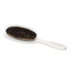 Wild Boar Hair Brush with Cleaning Tool White