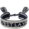 Woven Friendship Bracelet With Crystals C'est La Vie Navy Blue