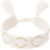 Woven Friendship Bracelet Carpe Diem Vanilla With Gold