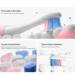 X Kids Smart Sonic Electric Toothbrush Pink