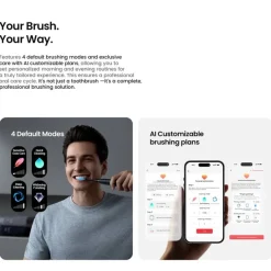 X Pro 20 Wifi Smart Sonic Electric Toothbrush Black